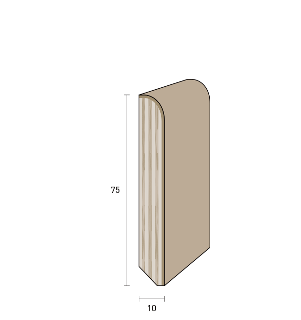 Battiscopa/zoccolino Rovere Silver 75×10 mm - immagine 3