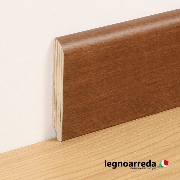 Battiscopa/zoccolino rivestito noce medio 82 x 13