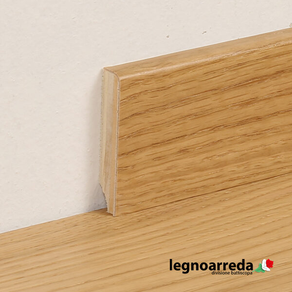 Battiscopa/zoccolino rivestito in Legno di Rovere 50 x 10