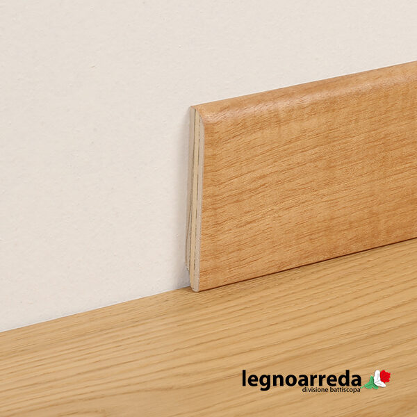 Battiscopa/zoccolino rivestito in legno di Tanganica 75 x 10